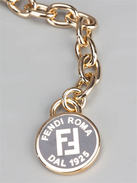 fendi necklace leather